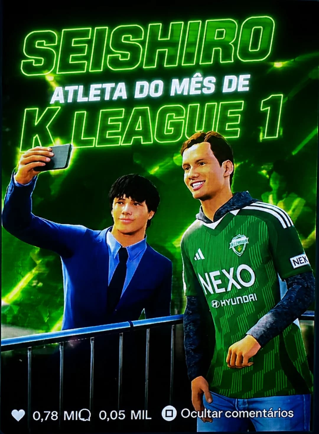 ATLETA DO MÊS DA K LEAGUE 1 💚💚💚💚 Quero agradecer a todos os que confiaram em mim, a todos os meus parentes e amigos. Amo todos vocês …