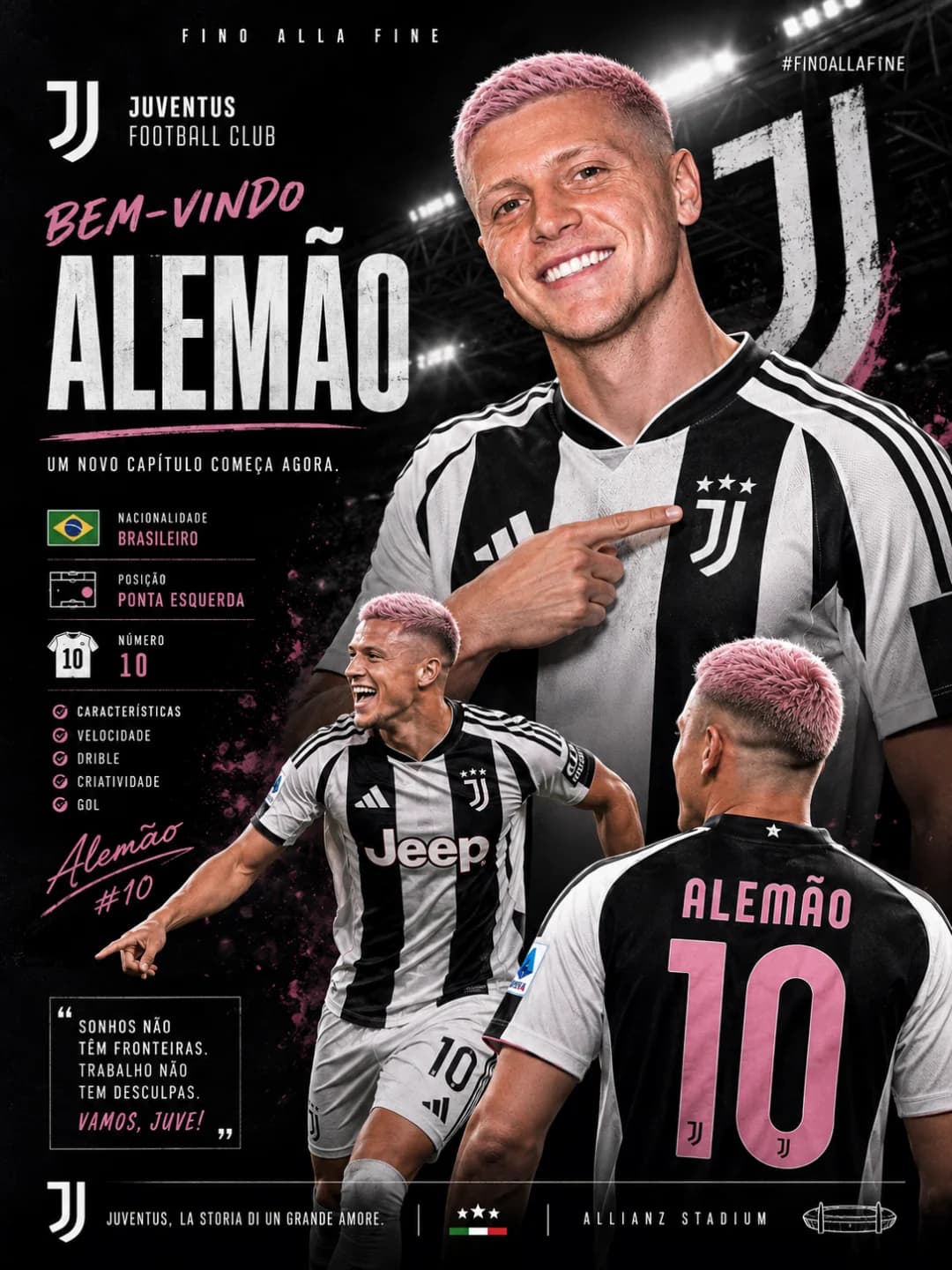 Voglio arrivare vincendo tutto, voglio fare un grande lavoro per la Juventus, ora è tutta gioia. 🇮🇹🍕