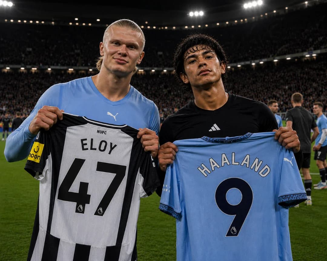 🤝 Respeito entre grandes jogadores. Foi uma honra trocar a camisa com Erling Haaland após um grande jogo. Momentos como esse mostram que…