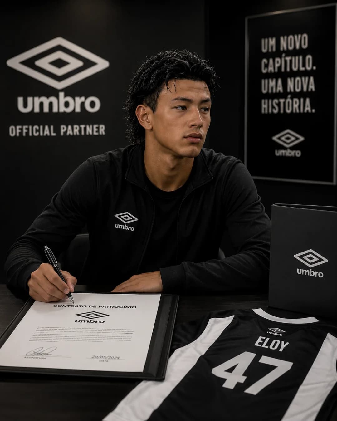 Oficial! 🤝🖤 Muito feliz em anunciar minha parceria com a Umbro. É uma honra fazer parte de uma marca tão tradicional no futebol e inici…