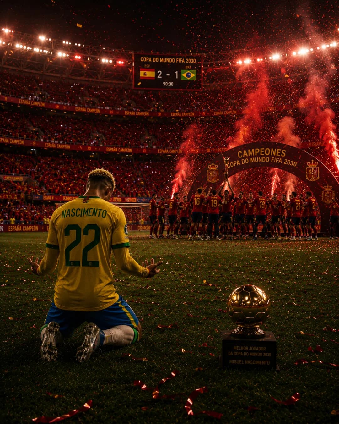 Sinto muito por não ter trazido a Copa para casa. Dei tudo de mim em cada minuto, e saio de cabeça erguida. Não vou desistir. Prometo con…
