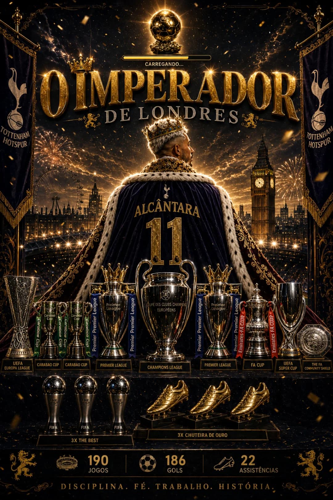 Chegou a um Tottenham desacreditado, que não conquistava um grande título havia quase 20 anos. Em apenas 3 temporadas, levou o clube ao t…