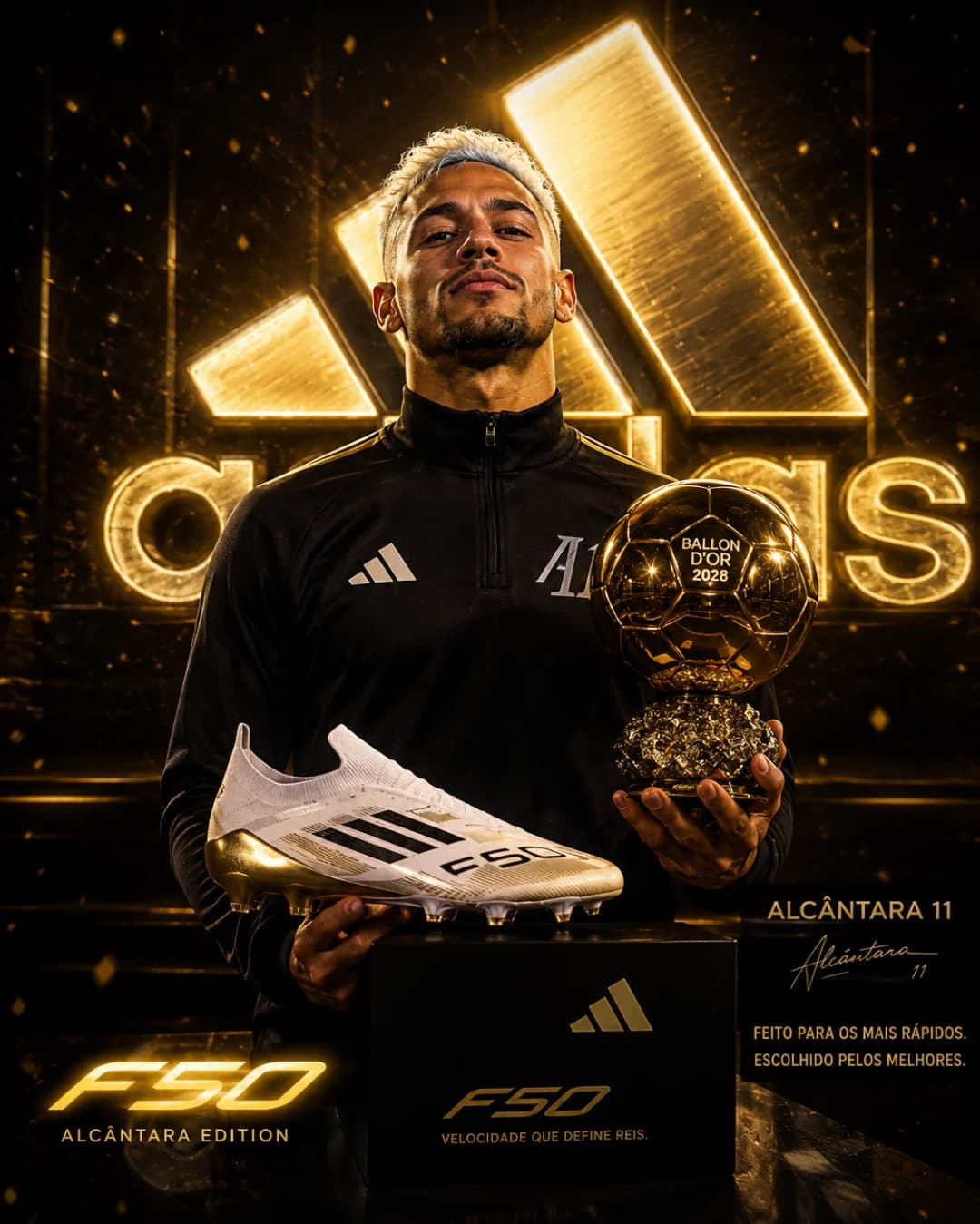 Se você quer ser o melhor, precisa usar a chuteira do melhor. 🏆 Após conquistar a Bola de Ouro, a adidas criou a F50 Alcântara Edition p…