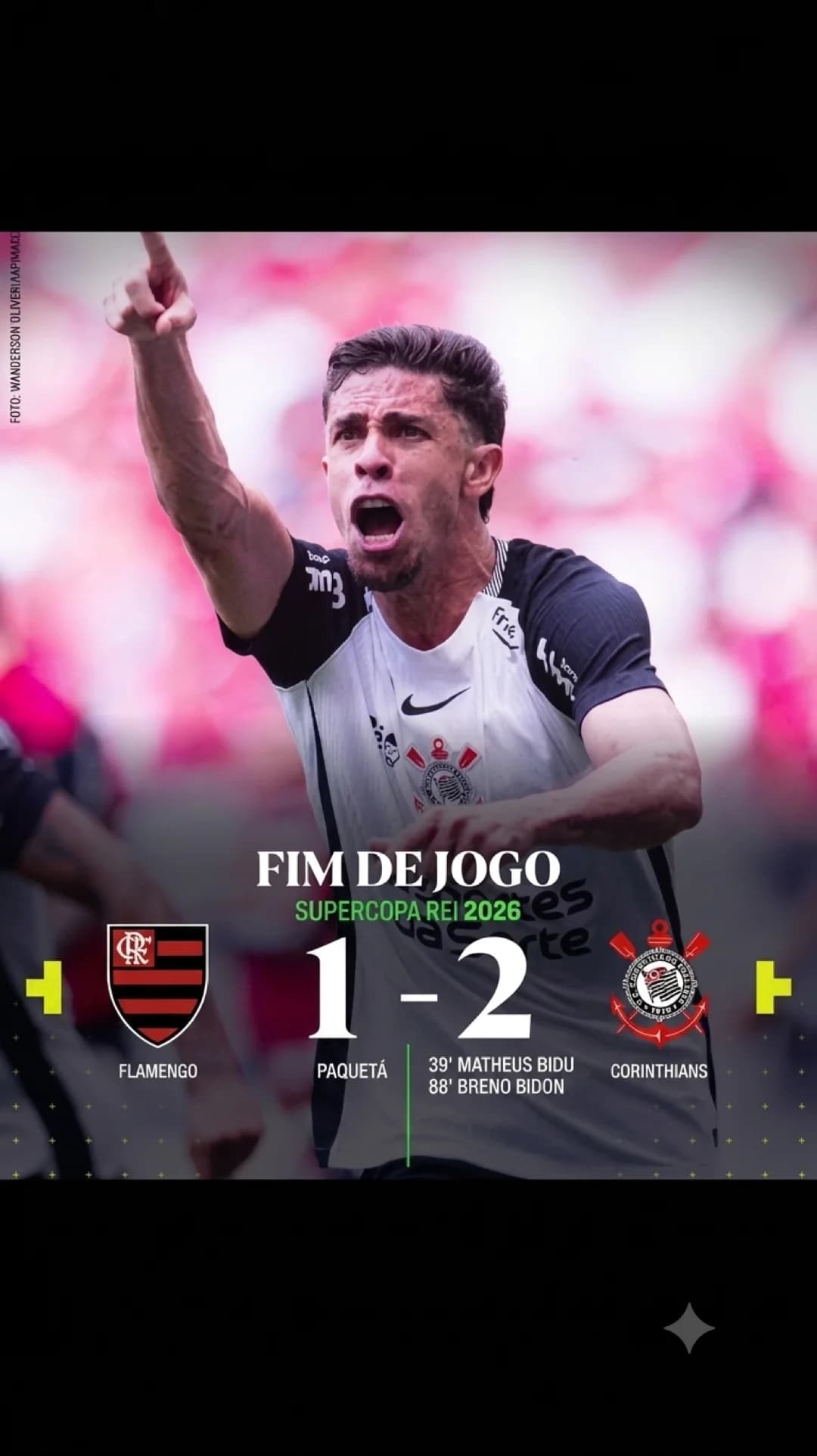 Fim de jogo!!!!! Corinthians é campeão da Supercopa do Brasil