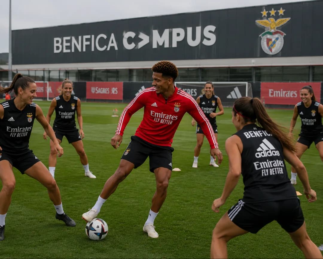 Um dia a treinar com a equipa feminina