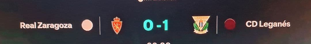 Não foi um jogo tão bom do Zaragoza... Leganés leva a partida por 1 a 0
