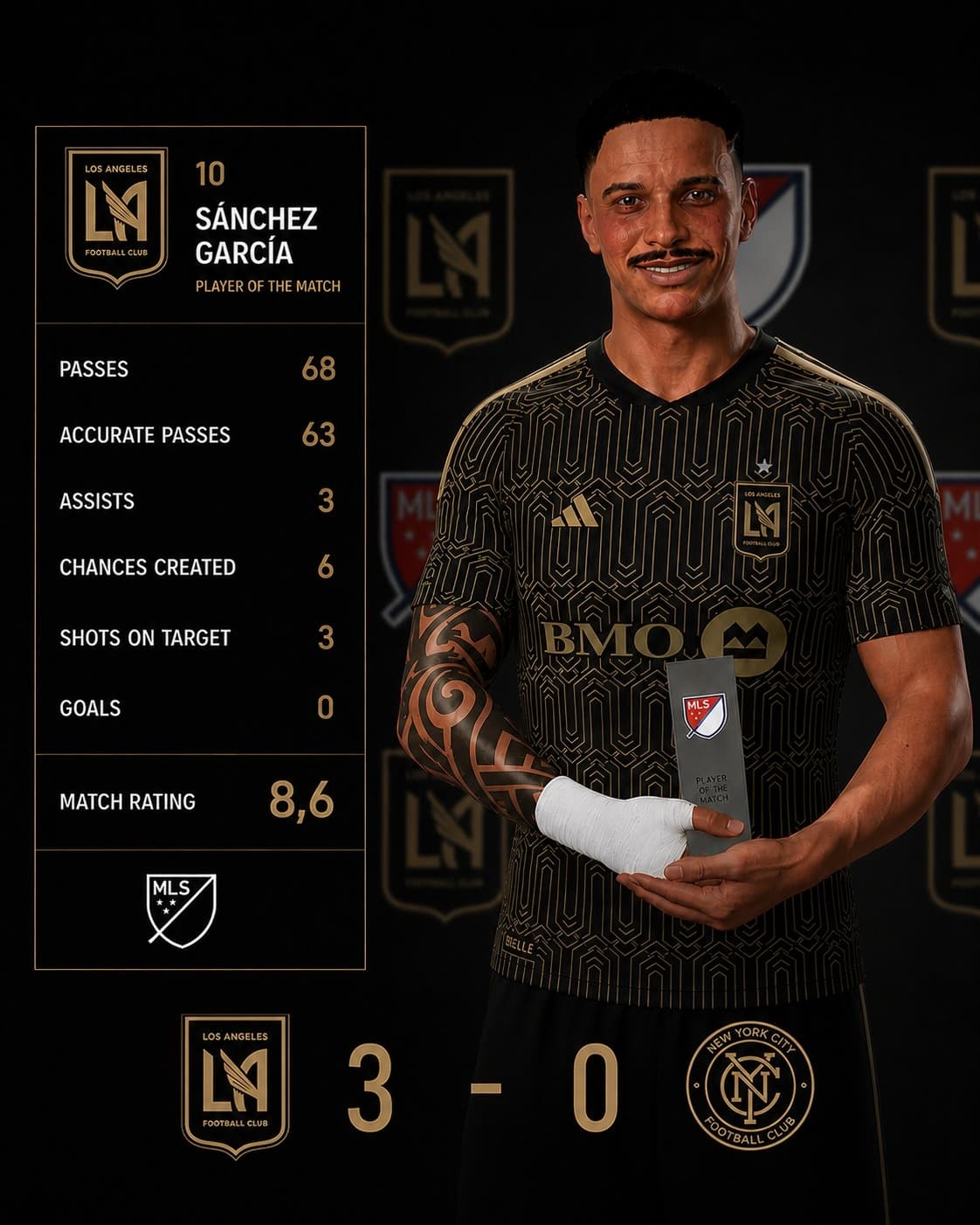 Hoy fue un día muy especial. Logré mi primer hat-trick, pero de asistencias. Feliz de darle esta alegría a nuestra afición. Con su apoyo …