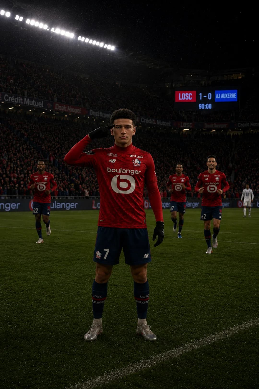 Coupe de France 16 avos, gol da vitoria rumo a levar lille a gloria🔥❤️🤍🇧🇷 Seizièmes de finale de la Coupe de France, but victorieux q…