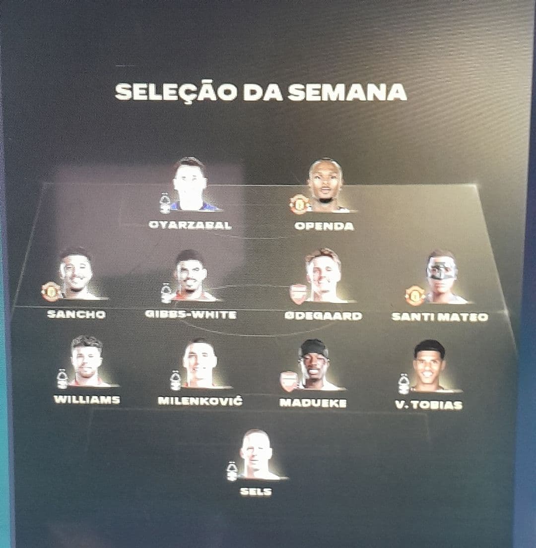 Seleção da semana da premier legue,e o homem da tala