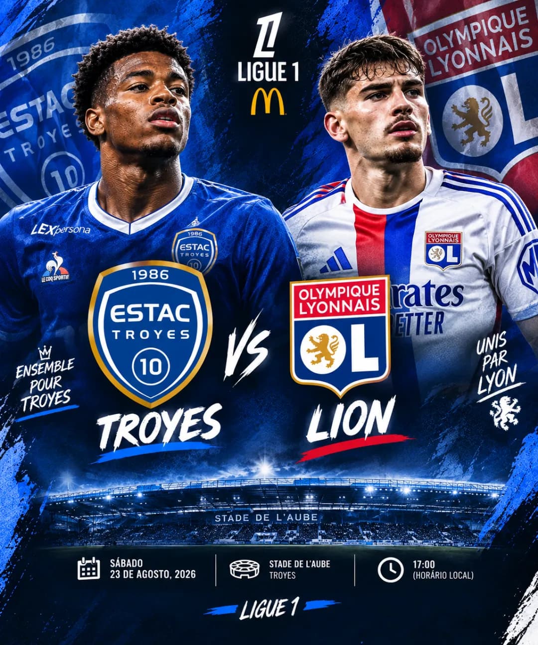 Davi x golias 🔥🇫🇷 Troyes x Lion Ligue 1 rodada 2