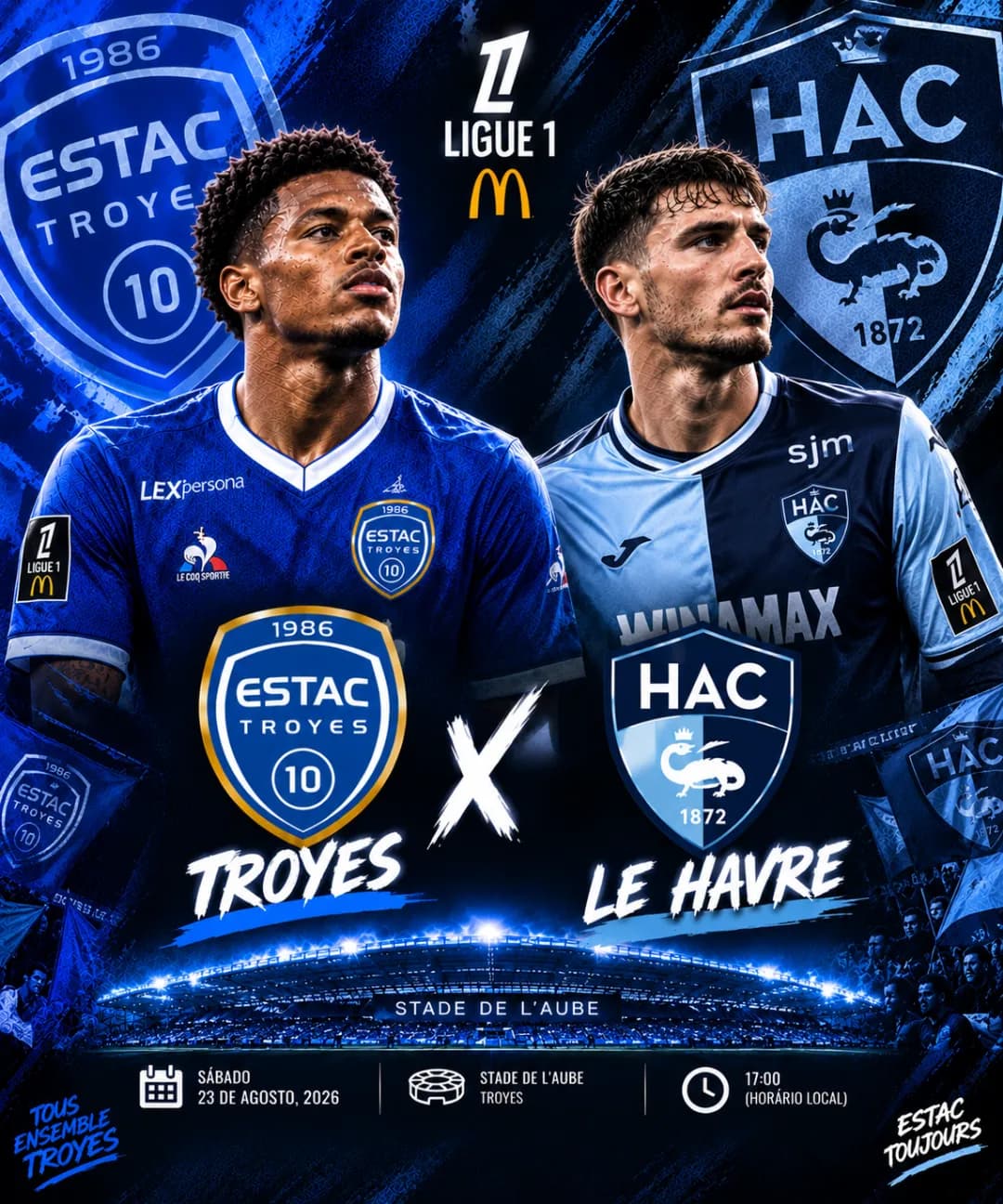 Em busca dos 3 pontos 🇫🇷🔥 Troyes x le Havre Ligue 1 rodada 6