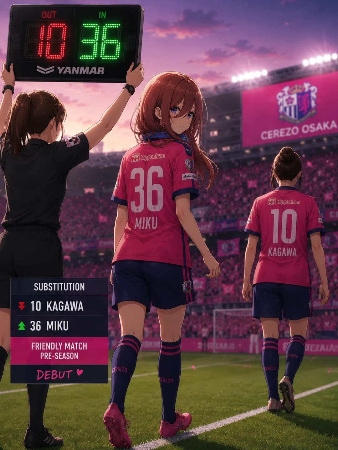 Como é bom estar estreando por esse grande clube! Vamos Cerezo!🌸🩷