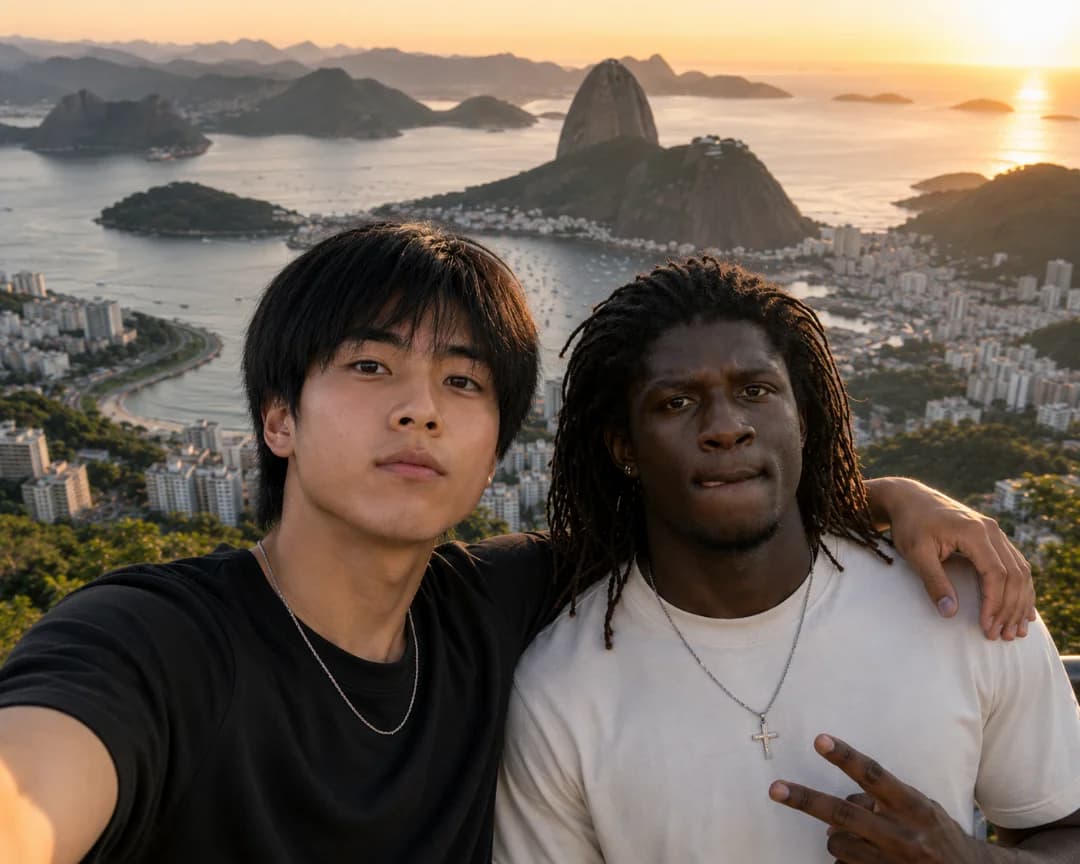 Eu e o Caleb a aproveitar as férias antes da época começar.