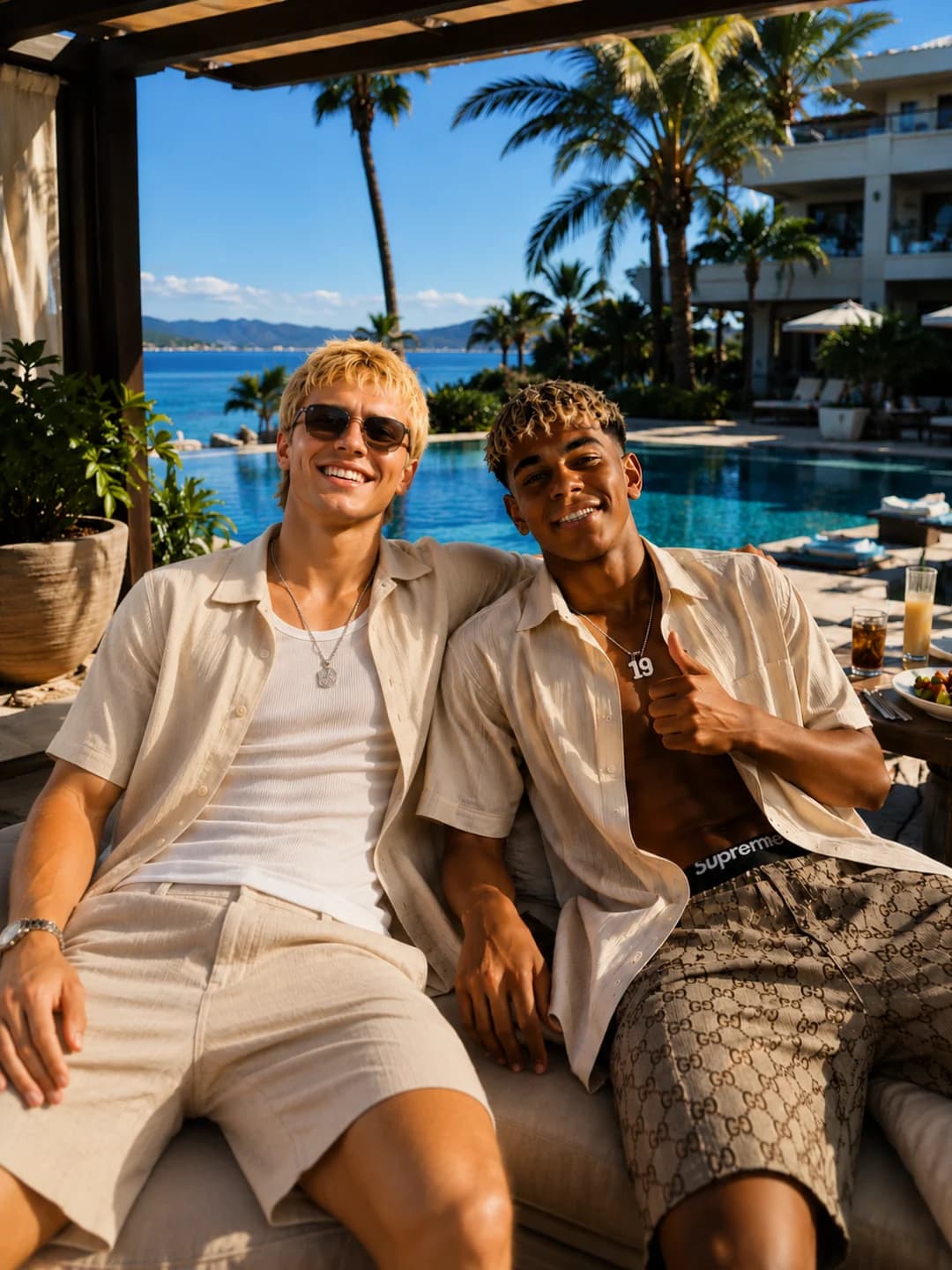 Passando as férias apos o título da Champions com meu mano Lamine yamal enquanto minha empresária negocia 🇪🇸->🇩🇪