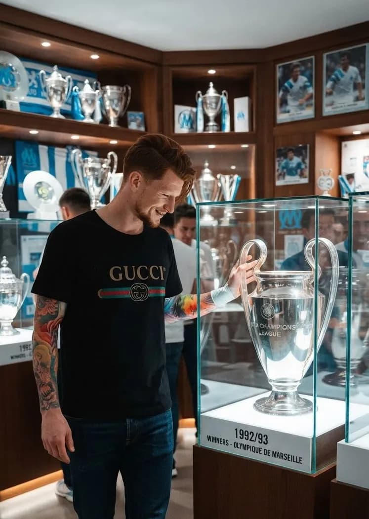 Hoje, ele olha para a taça que um dia quer levantar. 🏆⭐ O sonho é grande, mas a ambição é maior. Que um dia seja ele a escrever seu nome…