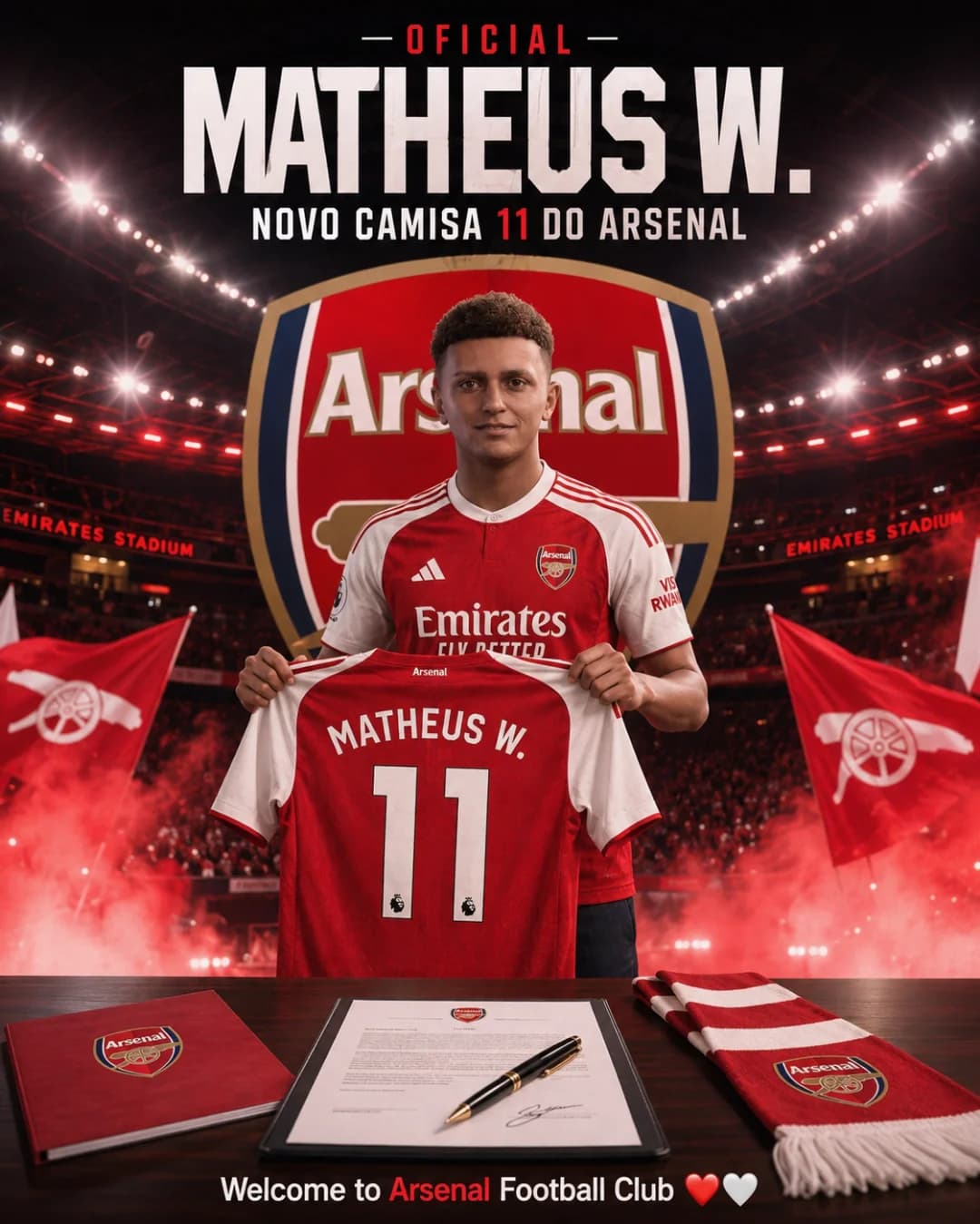 01 Junho 2027 11:00| É GUNNERS! Matheus agora é Arsenal!
