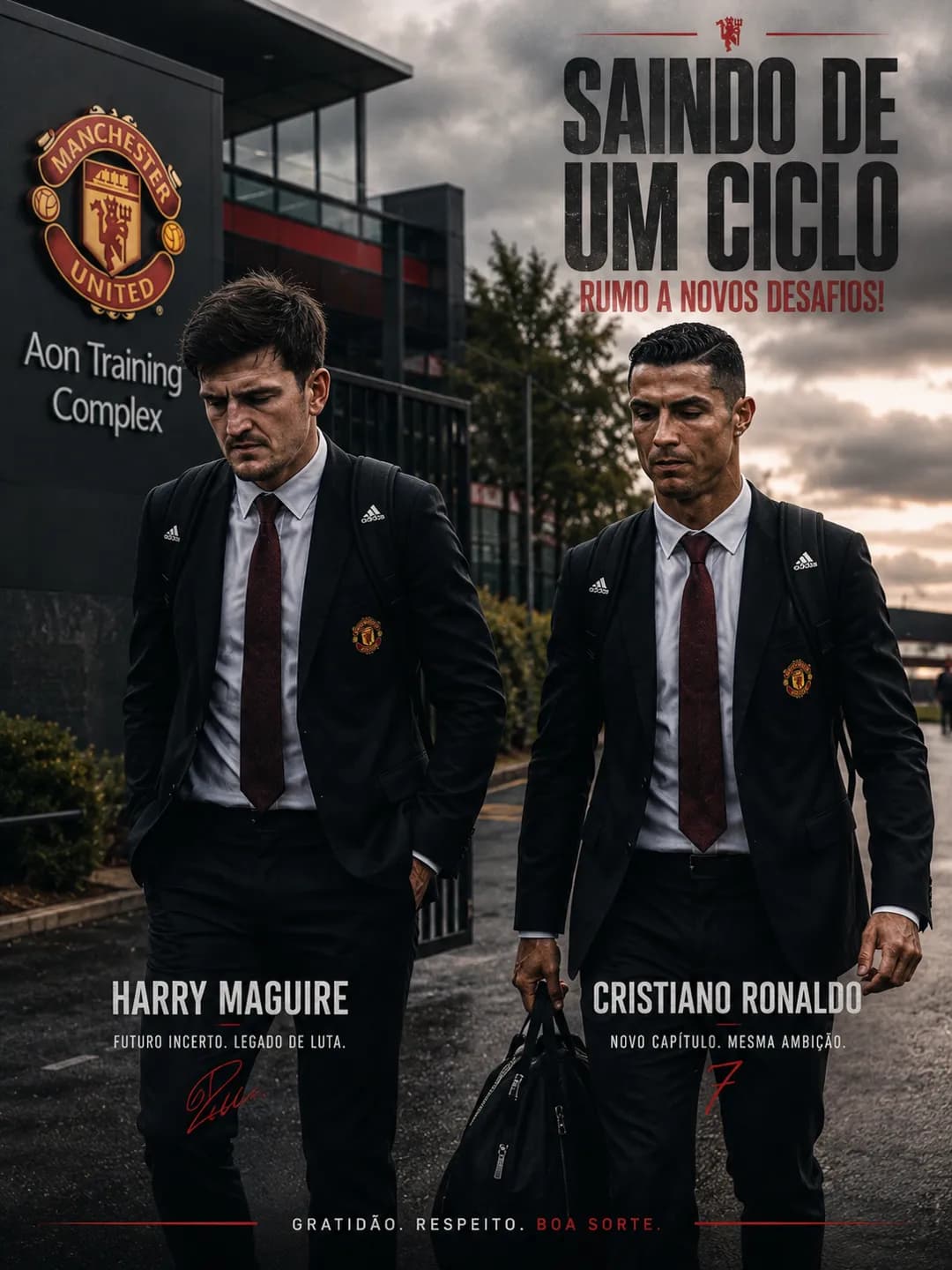 Meio de temporada e a janela abre. E temos saída Maguire e Cristiano Ronaldo, Cristiano Ronaldo vai para o PSG e o Maguire para o Mônaco.