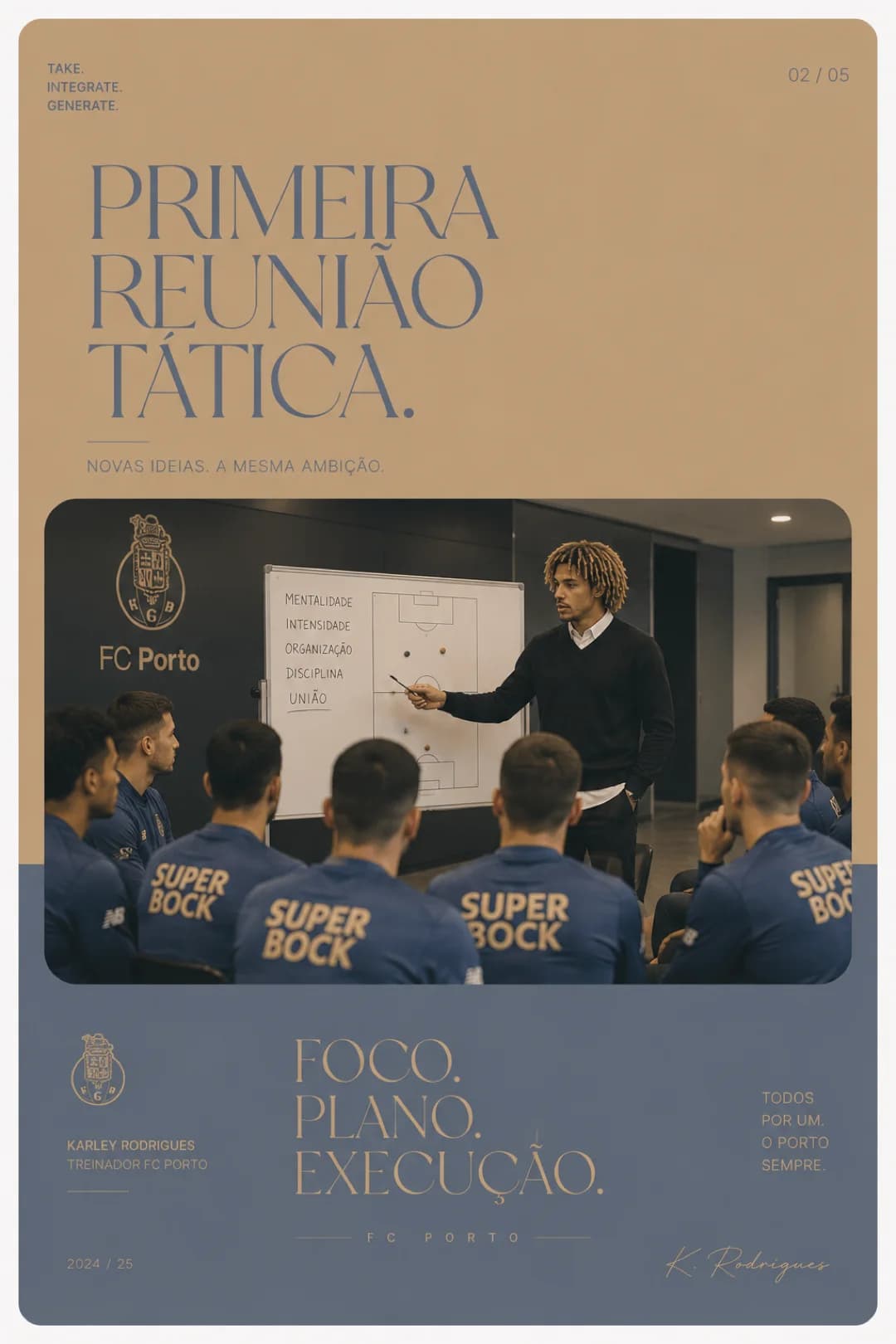 As ideias começam a ganhar forma. 📋🔵 Na primeira reunião tática, Karley Rodrigues apresentou a identidade que quer ver em campo: intens…