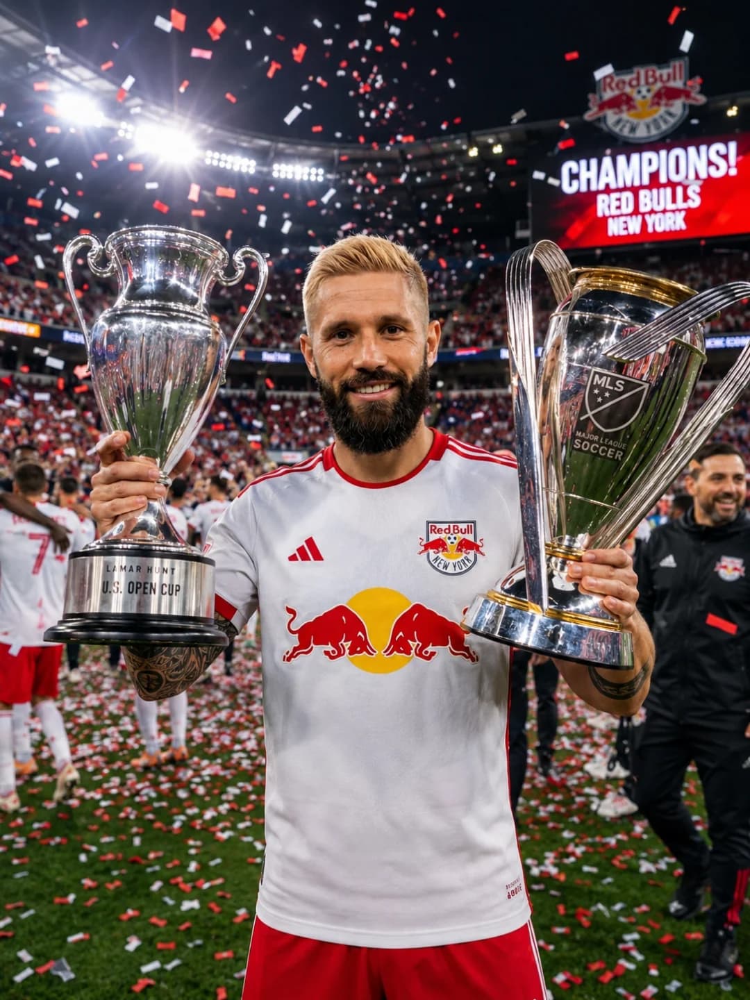 Muito feliz por conquistar a MLS Cup e a U.S. Open Cup com o Red Bulls! Agradeço aos meus companheiros, comissão técnica e torcida. Essa …