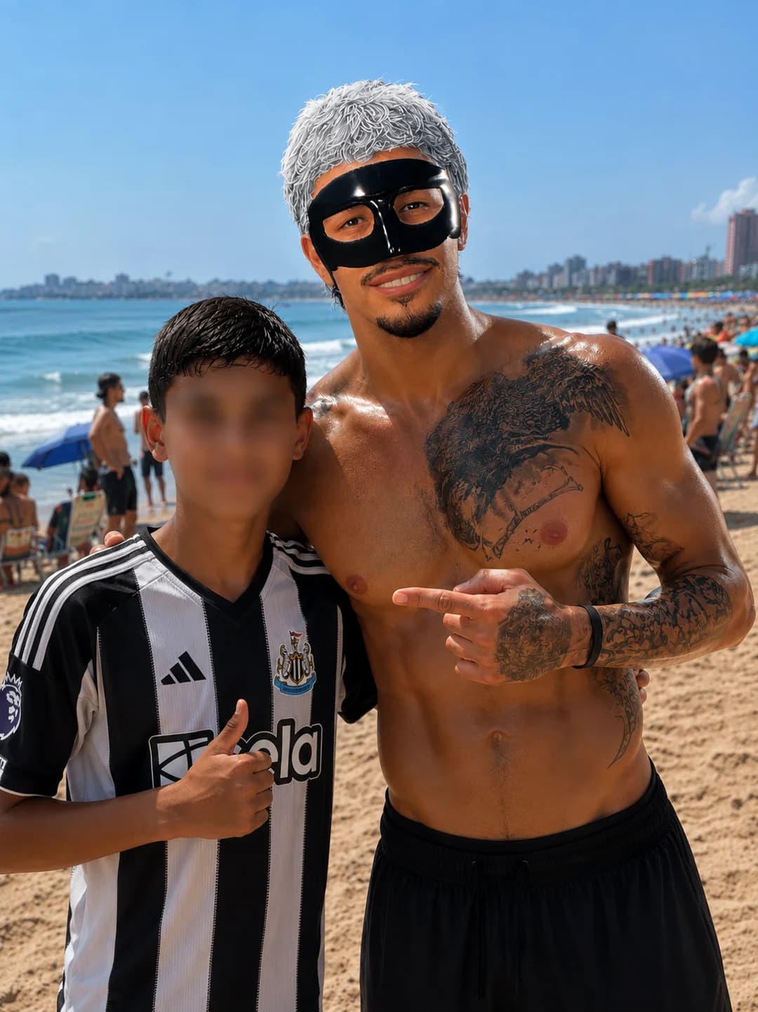 Encontrei um fã na praia ❤️ obrigado pelo apoio