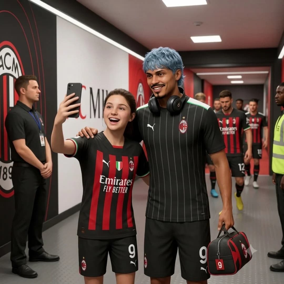 Sempre vou arrumar um tempo para quem me apoia. Obrigado pelo carinho, isso significa muito. ❤️🖤📸 #ForzaMilan #9 #SempreMilan