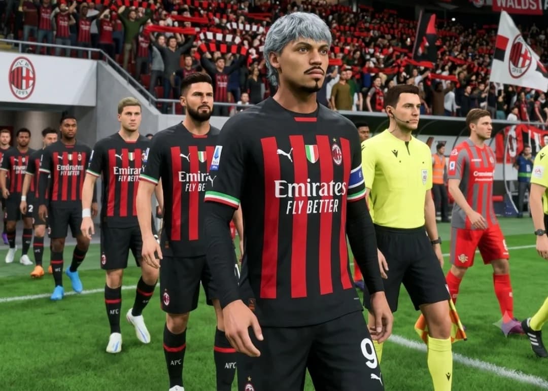 Primeira vez entre os titulares na Serie A. Um sonho se tornando realidade. Hora de dar tudo por essa camisa. Vamos, Milan! ❤️🖤⚽ #ForzaM…