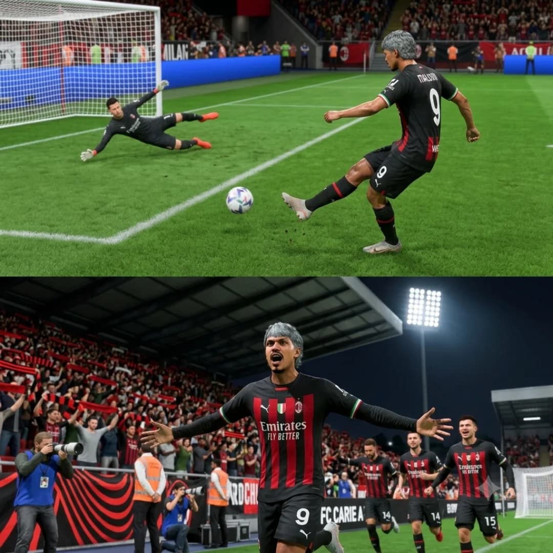 Sonhei com esse momento durante anos. Hoje ele se tornou realidade. Primeiro gol na Serie A. Grazie, Milan! ❤️🖤🇮🇹 #ForzaMilan #9