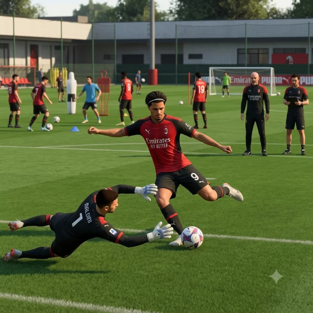 Cada treino é uma oportunidade de evoluir. O trabalho no Milanello continua, porque os resultados de domingo começam a ser construídos du…