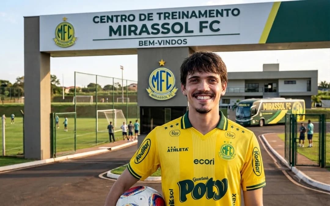 Finalmente no profissional do @mirassolfc, só tenho a agradecer pela oportunidade e o voto de confiança. Pra cima!!