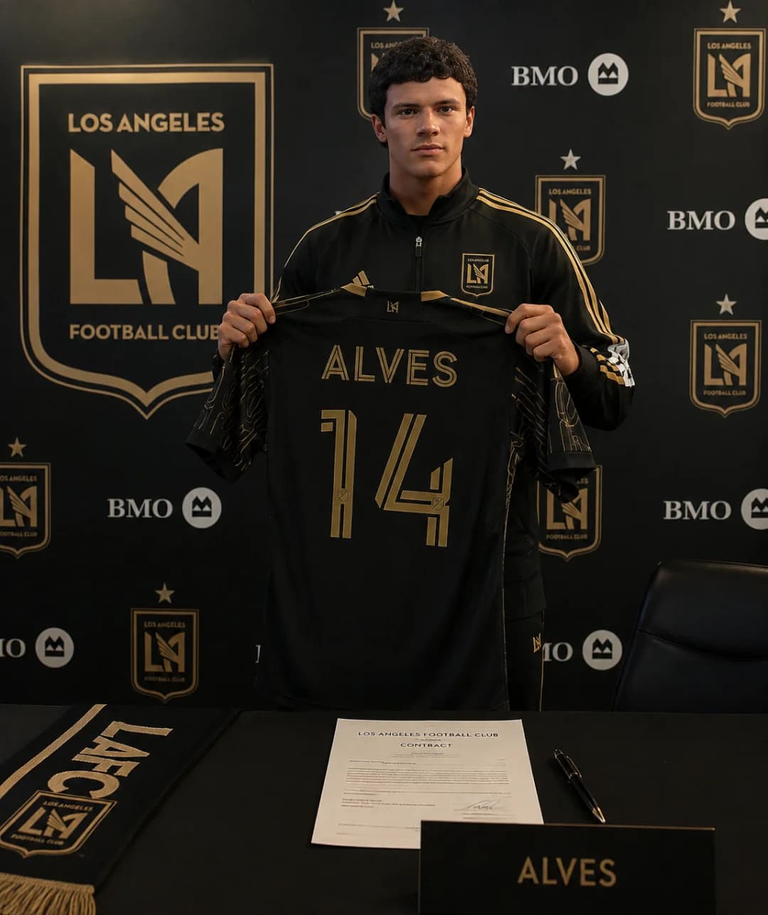 Um sonho começa hoje. Honrado por vestir a camisa do LAFC. Vamos fazer história! ⚽🖤💛