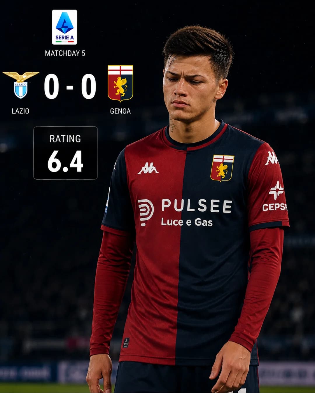 Not my best game but at least 1 point came home. 🗓️ September 28 Forza Genoa!!!🔵🔴