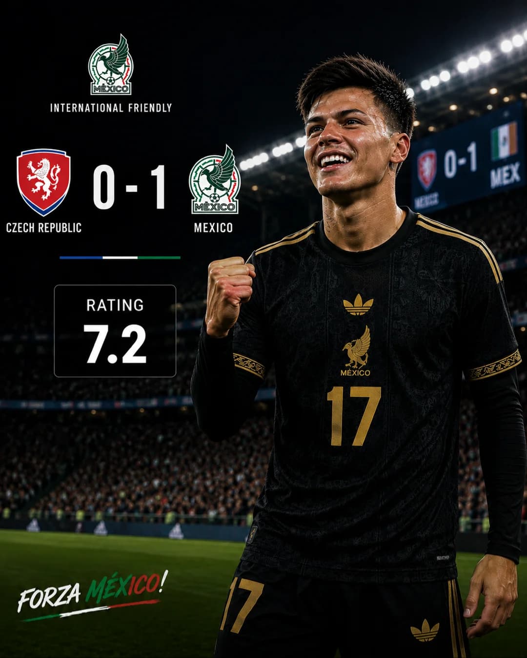 Our last friendly ends with a win, proud of the team!!! 🔥👌 🗓️ October 14 Viva Mexico!!🇲🇽🇲🇽