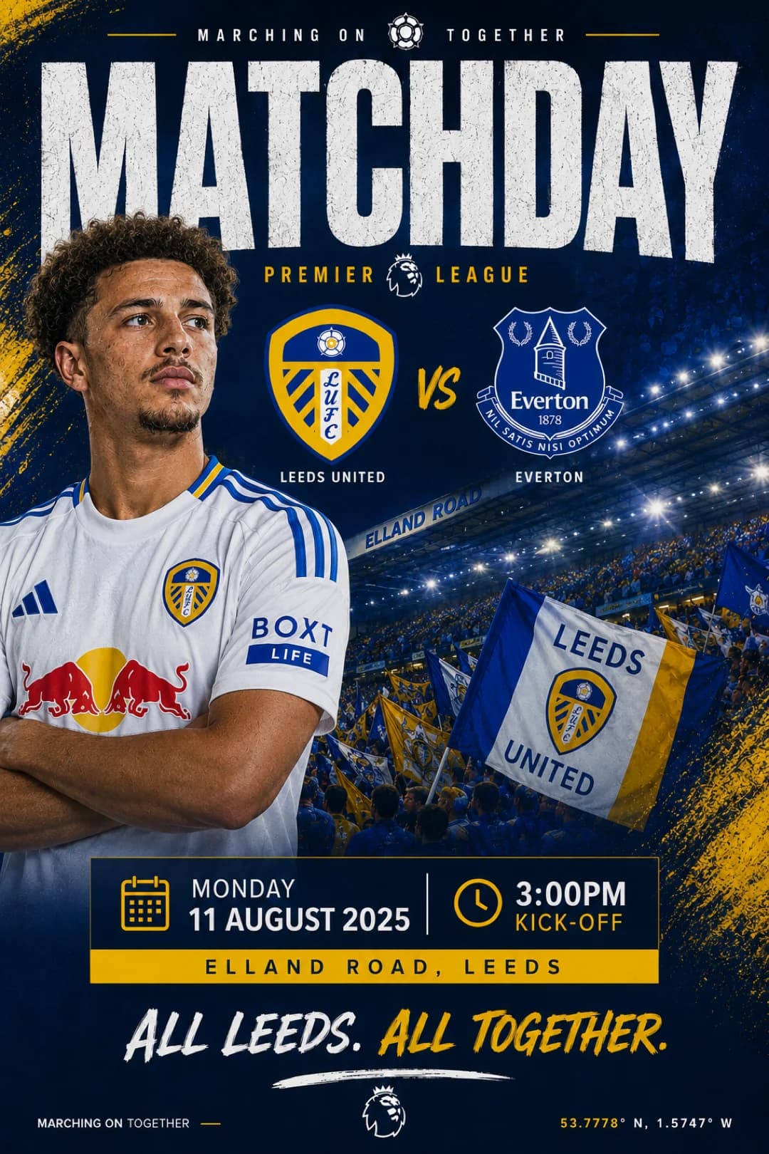 Matchday. Let’s go Leeds ⚪️🔵🟡