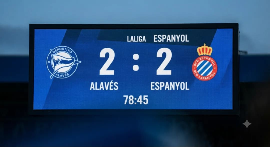Empate nos minutos finais! Espanyol 2x2 Alaves
