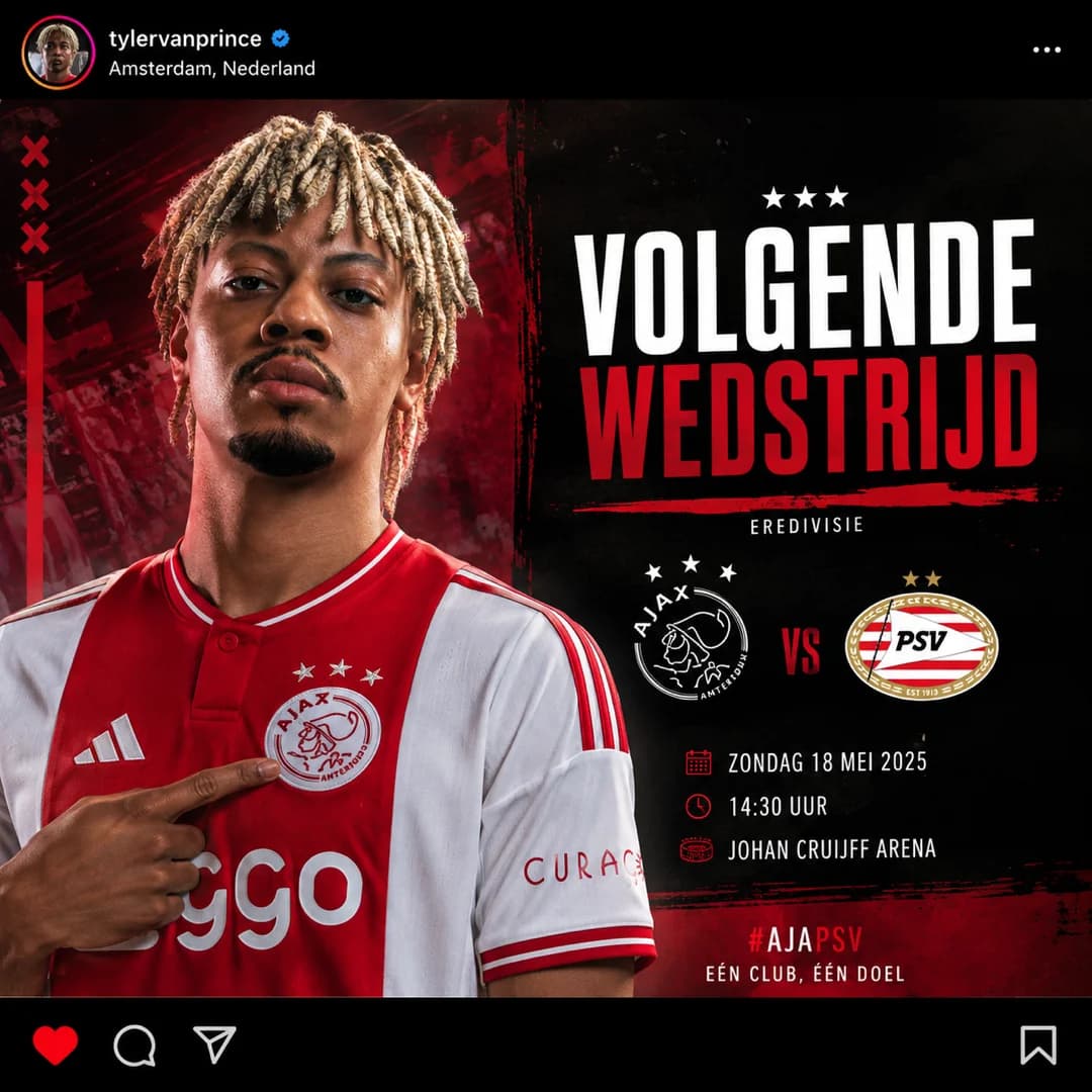 O DERBY HOLANDÊS TÁ CHEGANDO!! 🇳🇱🔥 Nosso próximo jogo é simplesmente o maior clássico da Holanda: PSV e Ajax… amanhã é GUERRA!