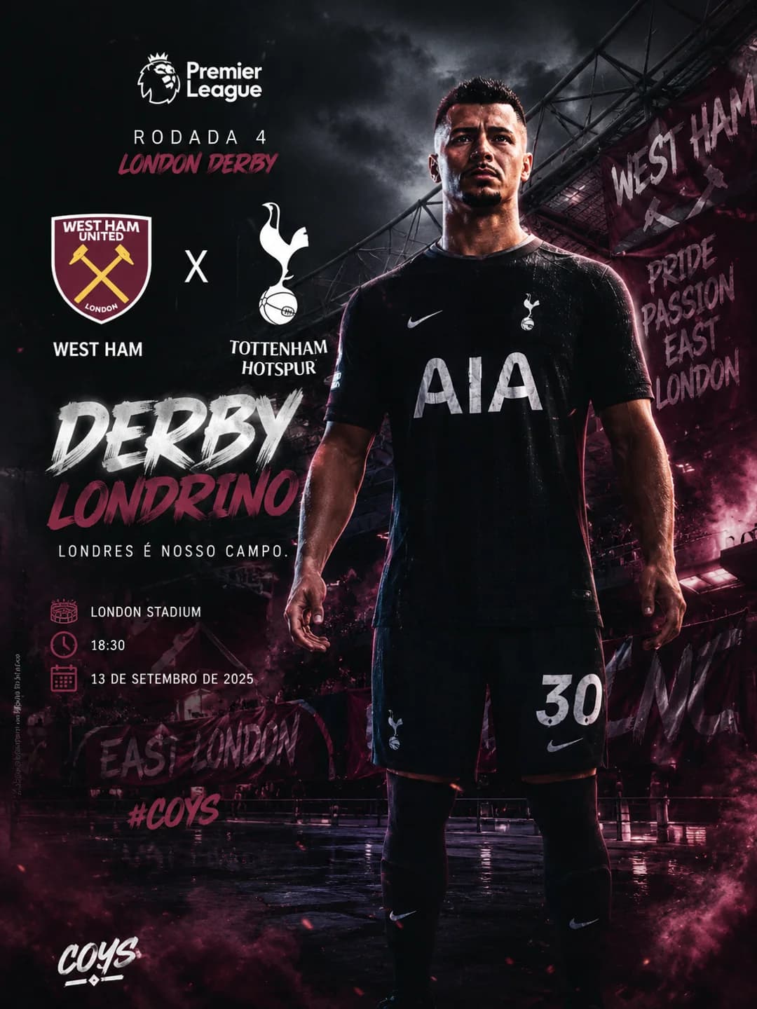 primeiro derby da temporada! vamo pra cima GO SPURS 🐓🖤