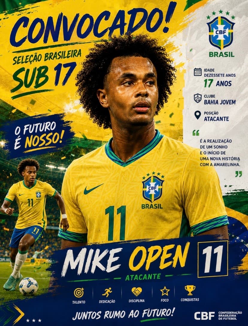 É a realização de um sonho vestir a camisa da seleção brasileira podem ter certeza que irei honrar este manto.💚💛