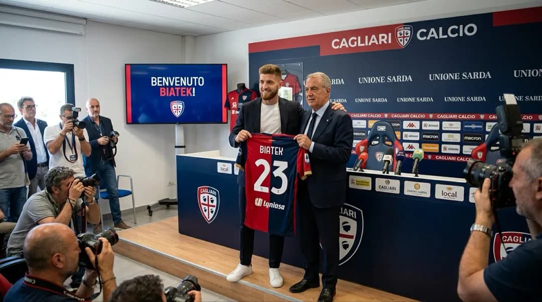 Bartosz Biatek de 23 anos é emprestado para o Cagliari da Italia