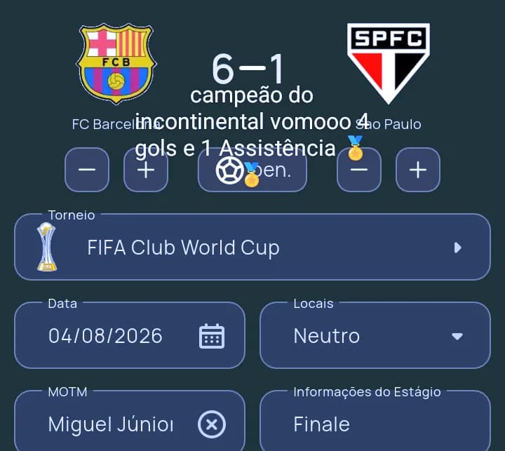 Campeão do incontinental 6x1