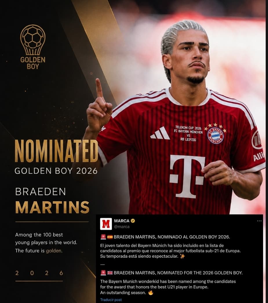 Being nominated for the Golden Boy award is a dream come true. 🥹🏆 Behind it lie years of sacrifice, hard work, and people who always be…