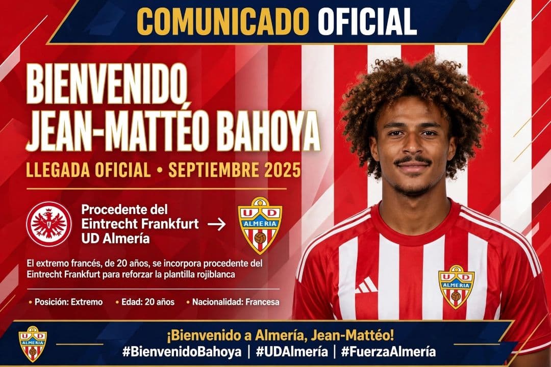 Bahoya chega sendo a maior contratação da história do Almeria por 20 milhões de euros