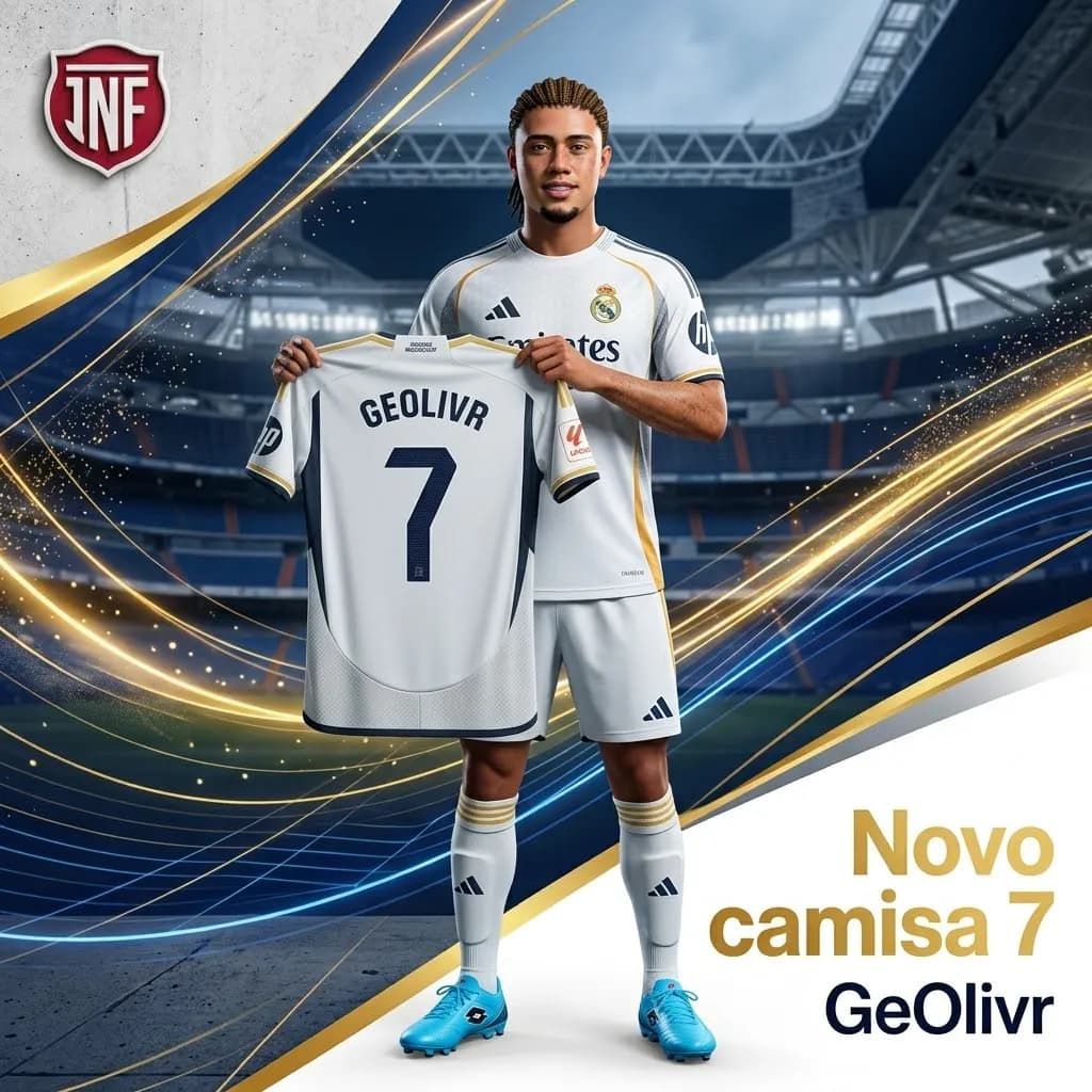 📰 Nova temporada está por vim: • GeOlivr assume a lendária camisa 7 do Real Madrid; • UEFA Super Cup: Real Madrid x Tottenham • Adeyemi…