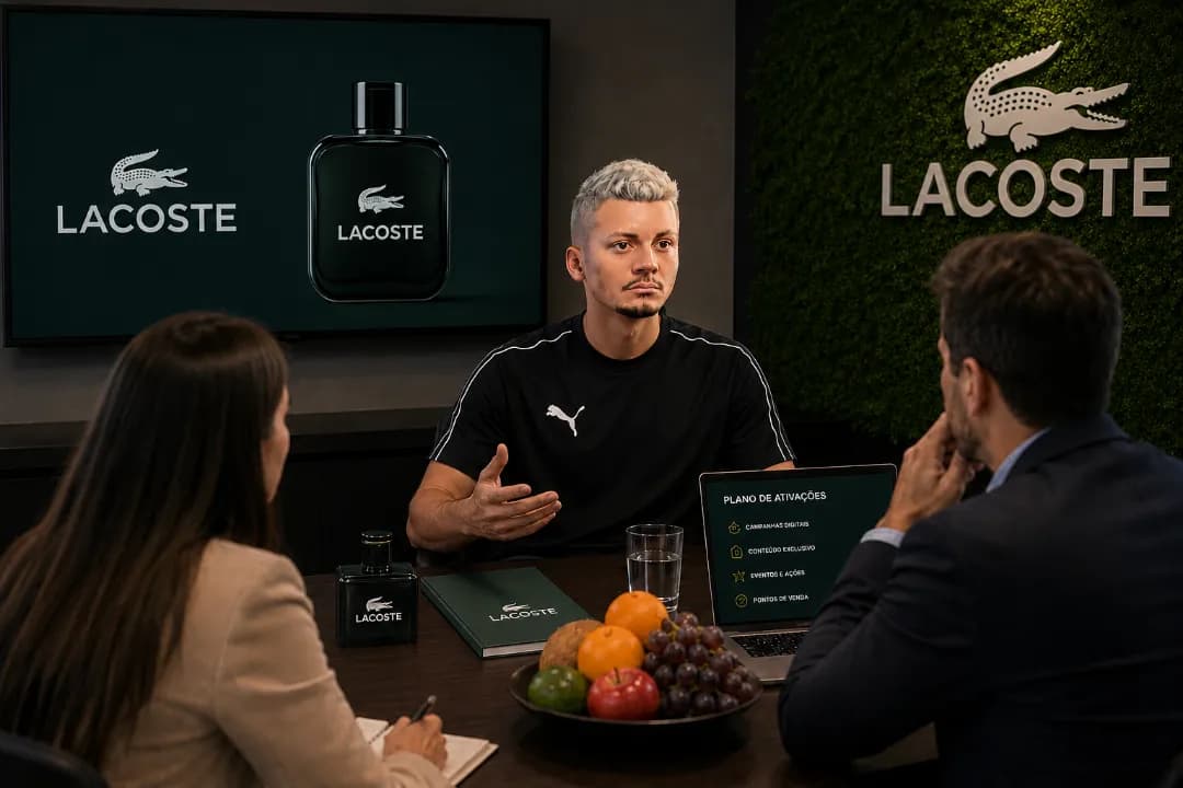 Hoje foi dia de conversar sobre novos projetos e uma possível parceria com a Lacoste. 🐊🤝 Ainda não está nada certo, mas espero que tudo…