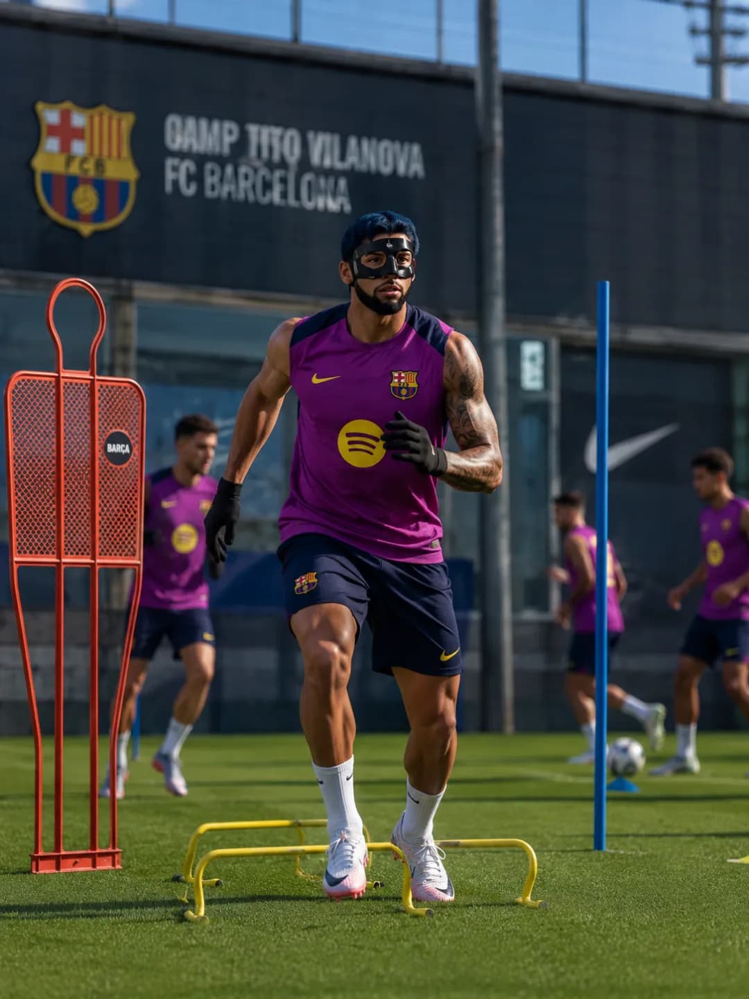 Último treino antes da batalha. 🔵🔴⚡ Trabalho duro hoje, foco total para a noite. Elche, nos vemos em campo. 💪⚽ Visca Barça! 🔥