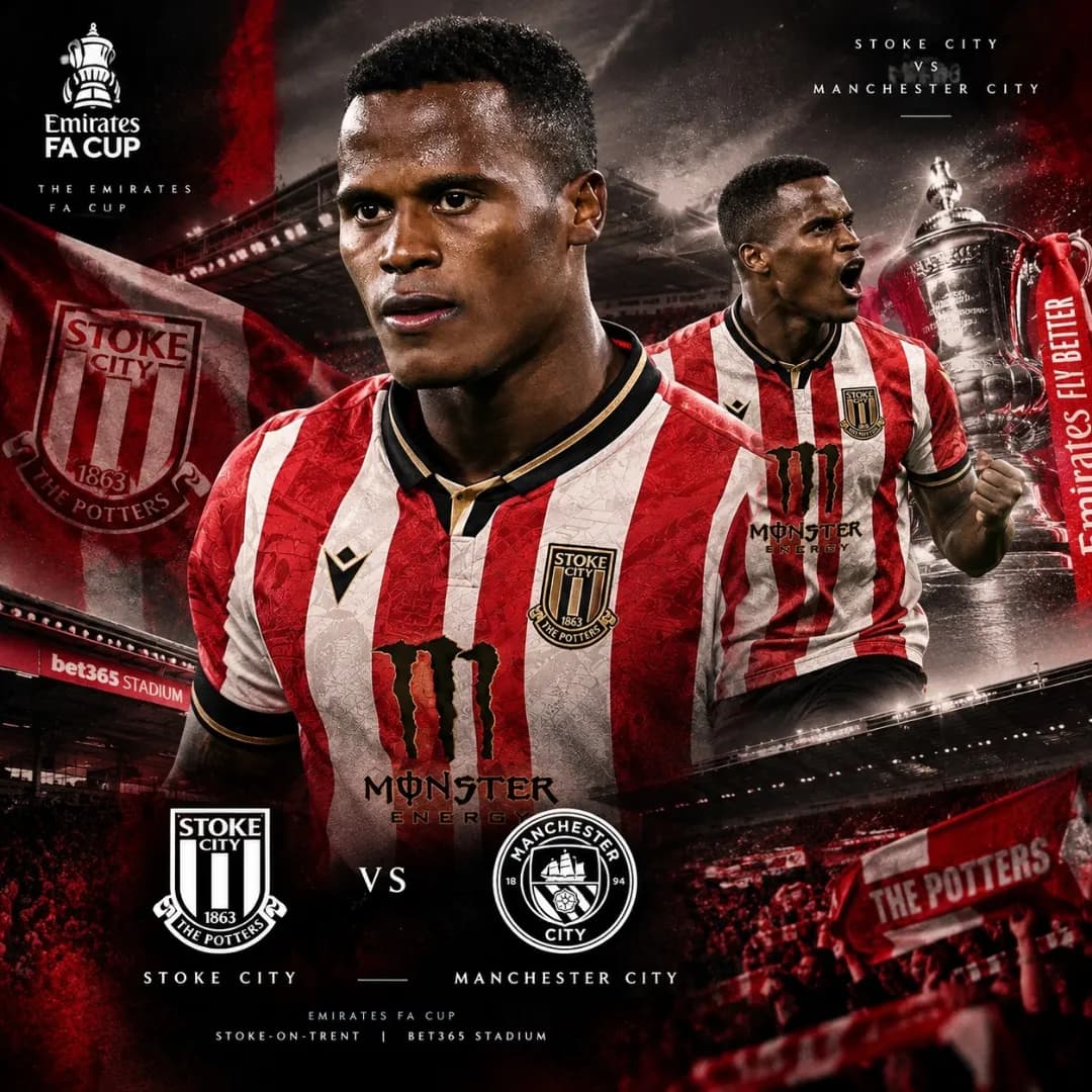 Nosso próximo desafio na FA Cup é contra o City na semifinais, let's Go potters!