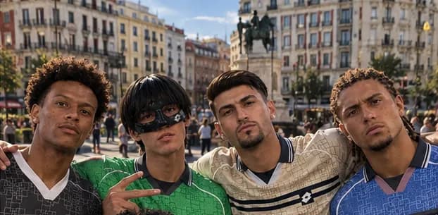 Encontrei esse jogadores em Madrid, usando a nova camiseta da {@}[Lotto](69b0cf09bd87c239106c8891) {@}[Yassine Jr](6a81702ecf02a131af99c9…