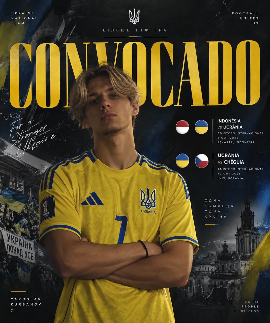 De volta com o meu país. 🇺🇦 Indonésia fora. Chéquia em casa. Sempre uma honra representar a Ucrânia. 💙💛