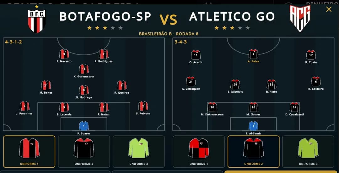 8 Rodada..⚽✅ Jogo difícil e muito pegado, mais conseguir a marcar nos acréscimos para virar o jogo 😅🔥.