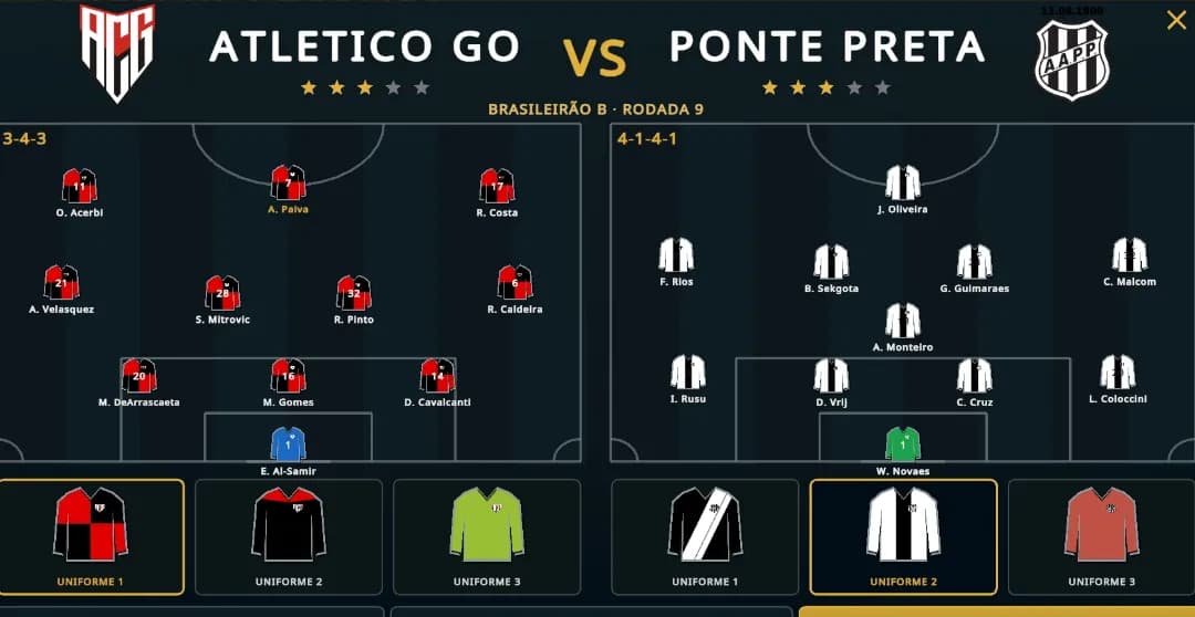 9 Rodada..⚽✅. +3 pontos ✅ Minha segunda assistência no Atlético Go🚀🔥