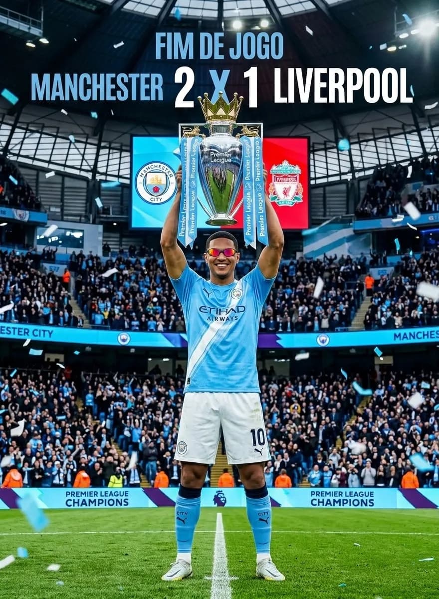 Fim de Jogo Manchester City 2 X 1 Liverpool Última Rodada da Premier League Paulo foi decisivo até o fim do jogo com uma assistência e um…